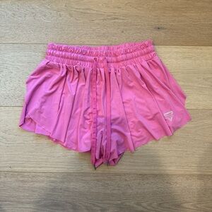 Pink Flowy Butterfly Shorts
